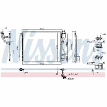 Condenseur, climatisation 941003 Nissens