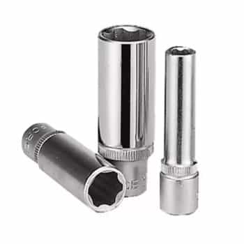 Douille Force longue 1/4", profil ondulé à 6 pans 8 mm