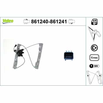 Mécanisme de commande de fenêtre 861240 Valeo