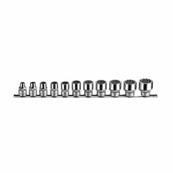 Jeu de douilles Force 3/8" 12 pans SAE 27 pièces