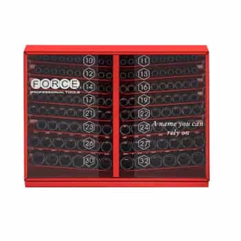 Jeu de douilles à chocs Force 1/2" 6 pans longs 145 pièces