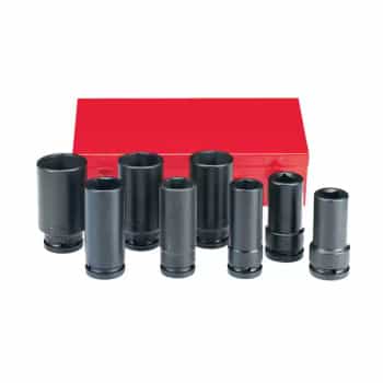 Jeu de douilles à chocs Force 3/4" 6 pans longs 8 pièces