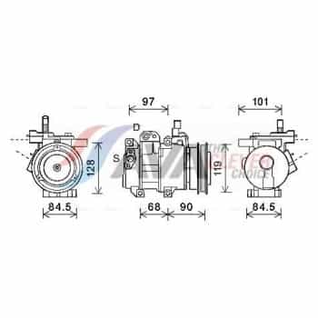 Compresseur, climatisation KAAK261 Ava Quality Cooling