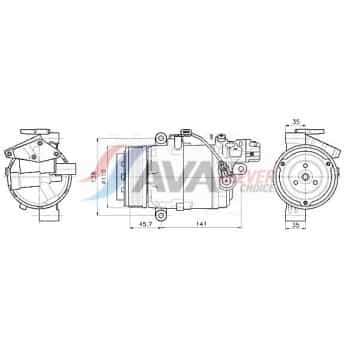 Compresseur, climatisation BWAK630 Ava Quality Cooling