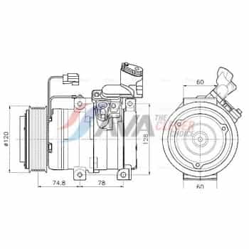 Compresseur, climatisation HDAK340 Ava Quality Cooling