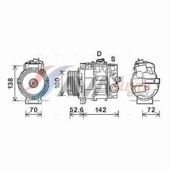 Compresseur, climatisation MSAK639 Ava Quality Cooling
