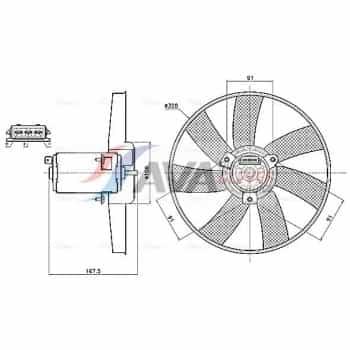 Roue de ventilateur de refroidissement VN7444 Ava Quality Cooling