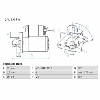Démarreur 0 986 028 090 Bosch