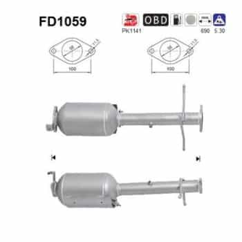 Filtre à particules / à suie, échappement FD1059 AS