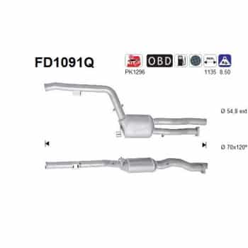 Filtre à particules / à suie, échappement FD1091Q AS