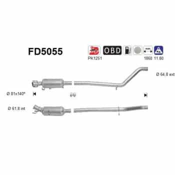 Filtre à particules / à suie, échappement FD5055 AS