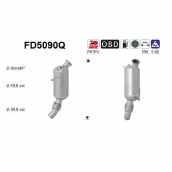 Filtre à particules / à suie, échappement FD5090Q AS