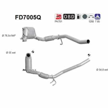 Filtre à particules / à suie, échappement FD7005Q AS
