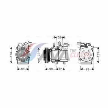 Compresseur, climatisation HYAK197 Ava Quality Cooling