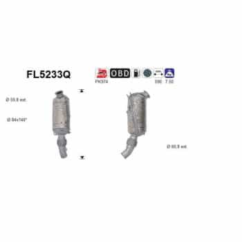 Filtre à particules, système d'échappement FL5233Q AS
