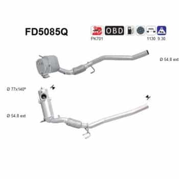 Filtre à particules / à suie, échappement FD5085Q AS