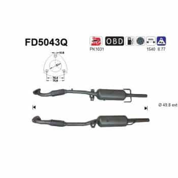 Filtre à particules / à suie, échappement FD5043Q AS