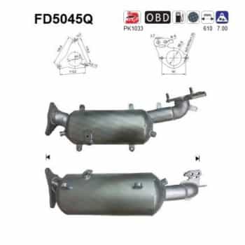 Filtre à particules / à suie, échappement FD5045Q AS