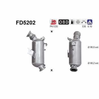 Filtre à particules, système d'échappement FD5202 AS