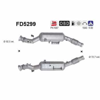 Filtre à particules, système d'échappement FD5299 AS