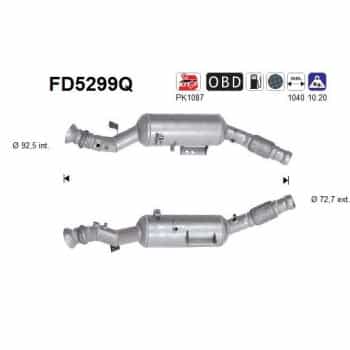 Filtre à particules, système d'échappement FD5299Q AS