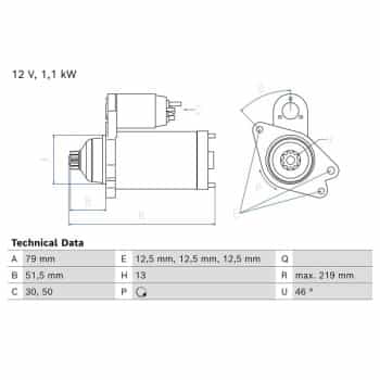 Démarreur / Démarreur 0 986 026 870 Bosch