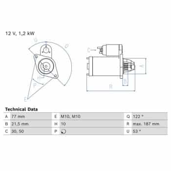 Démarreur / Démarreur 0 986 027 220 Bosch