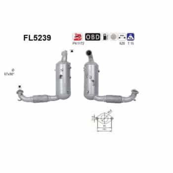 Filtre à particules, système d'échappement FL5239 AS