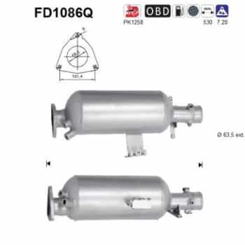 Filtre à particules, système d'échappement FD1086Q AS