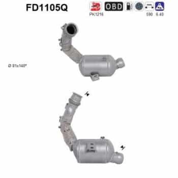 Filtre à particules, système d'échappement FD1105Q AS