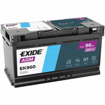 Batterie EXIDE EK960 12V 96Ah 850A B13 batterie AGM