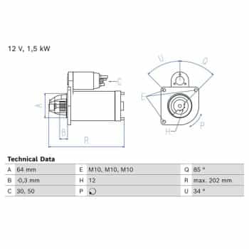 Démarreur / Démarreur 0 986 026 940 Bosch