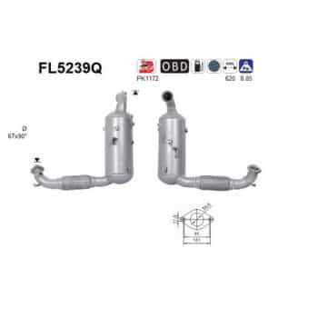 Filtre à particules, système d'échappement FL5239Q AS
