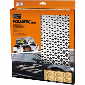 Autocollant de fenêtre Foliatec Vector - Lot de 2 45x40cm - Noir brillant