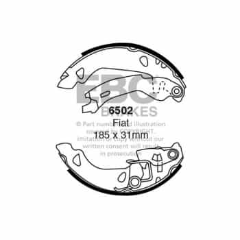 jeu de mâchoires de frein