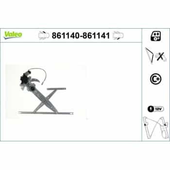 Mécanisme de commande de fenêtre 861140 Valeo