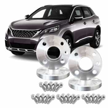 Jeu d'entretoises de roue en aluminium Simoni Racing pour PEUGEOT 3008 II SUV (2016-2024) avec boulons de roue