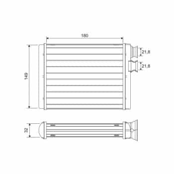 Radiateur de chauffage, chauffage intérieur
