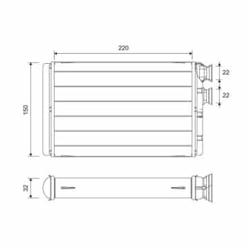 Radiateur de chauffage, chauffage intérieur