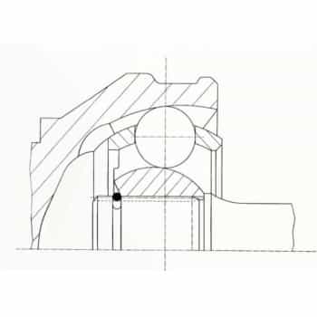 Kit de réparation de joint homocinétique, arbre de transmission 36037 Spidan