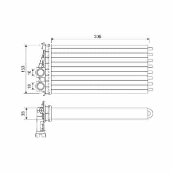 Radiateur de chauffage, chauffage intérieur