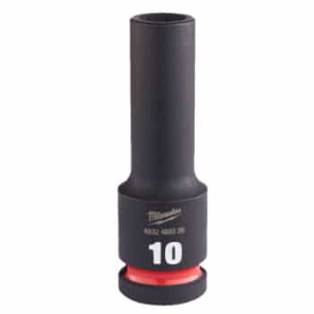 Douille à chocs Milwaukee SHOCKWAVE™ 1/2" de long 10 mm - 1 pièce