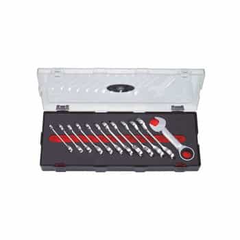 Jeu de 12 mini clés à cliquet ouvertes