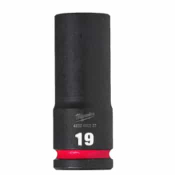 Douille à chocs Milwaukee SHOCKWAVE™ 1/2" de long 19 mm - 1 pièce