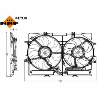 Ventilateur, refroidissement du moteur 47938 NRF
