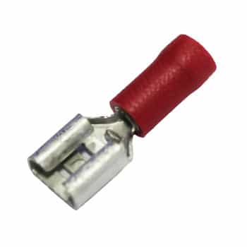 5 cosses de câble 6,3 x 0,8 rouges sous blister