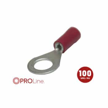 Œillet de câble 0,5 x 1,5 rouge M6 (100 pièces) ACV PROLine