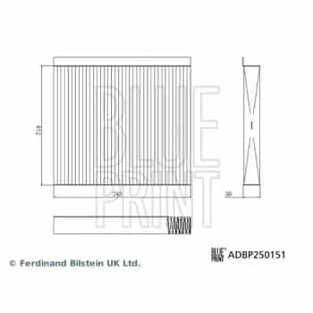 Filtre intérieur ADBP250151 Blue Print