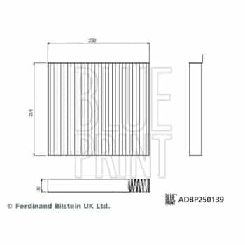 Filtre intérieur ADBP250139 Blue Print