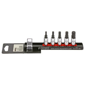 Bitdopset 1/4 ", 5 pièces multi-dents sur rail